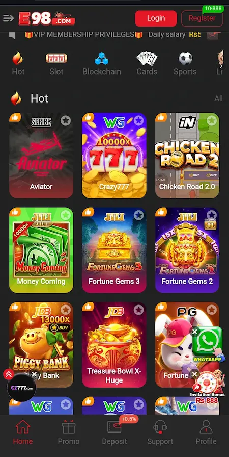 E98 Game download